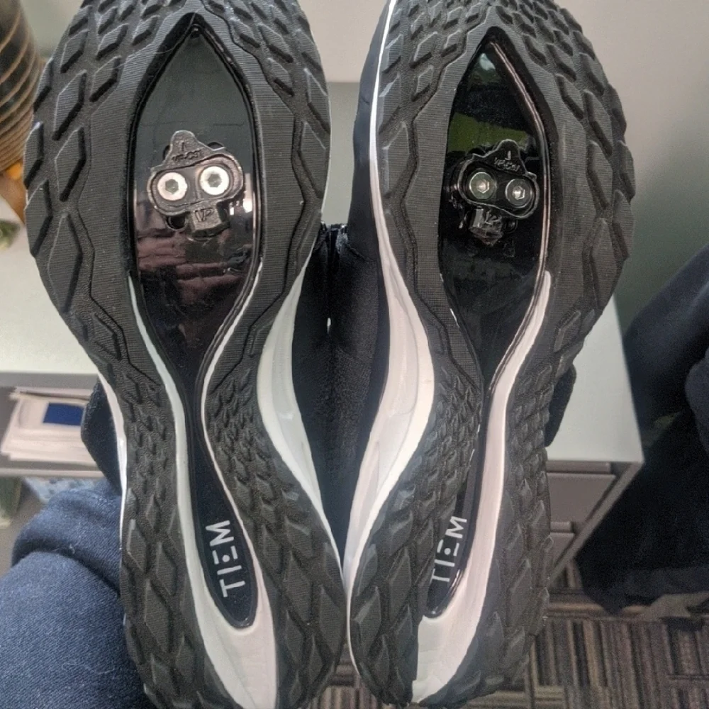 Tiem Slipstream Womens Cycling Shoe - Black - Size 8.5 - SPD Clips Included! - Picture 5 of 5